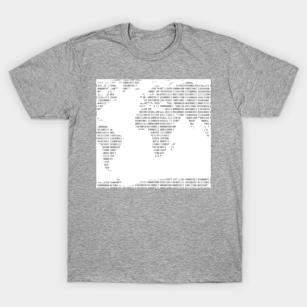 World map in Binary code T-Shirt by Ur Destiny 